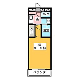A・city中島東 1Kの間取図画像