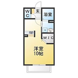 ラ・ペジブル ワンルームの間取図画像