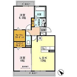 グランタスティエーラ 2LDKの間取図画像