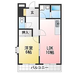 ドミールマキ 1LDKの間取図画像