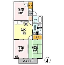 ハートホーム大西 2LDKの間取図画像
