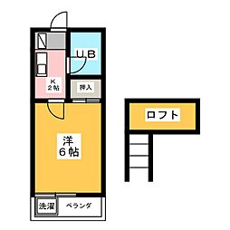 ウインディー本郷 1Kの間取図画像