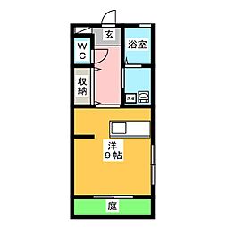 フレグランス藤 ワンルームの間取図画像
