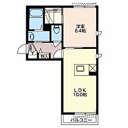 サラームおうかん 1LDKの間取図画像