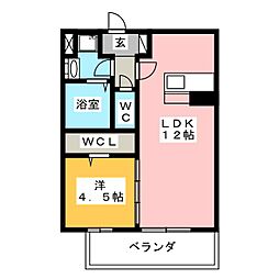 サンセール 3階1LDKの間取り
