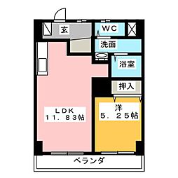 Ｎ＆Ｓ 3階1LDKの間取り