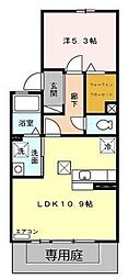 ミルキーウェイ　Ｂ 1階1LDKの間取り