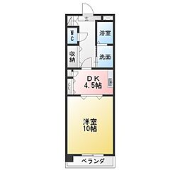 トレス知多半田 1DKの間取図画像