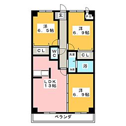 グランドソレーユ 3LDKの間取図画像