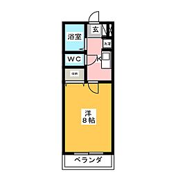 メゾンエスポア 1Kの間取図画像