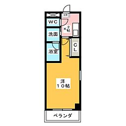 iステージ青山 1Kの間取図画像