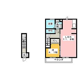 ソレイユ瑞穂 1LDKの間取図画像