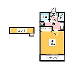 リュミエ半田 1Kの間取図画像