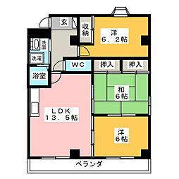 サンステージ 3LDKの間取図画像
