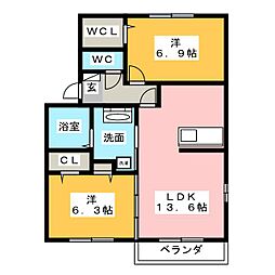 間取図画像 2LDK