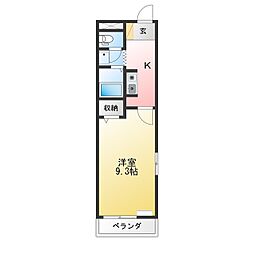 シェレンバウム岩成台 1Kの間取図画像