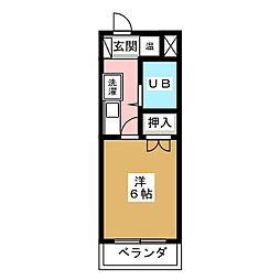 アンハウス 1Kの間取図画像