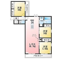 MAISON VEIL VILLA 3LDKの間取図画像