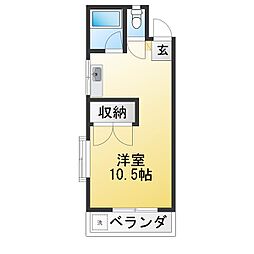 ルミエール住吉 ワンルームの間取図画像