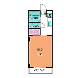 パレスハート　Ｄ 2階1Kの間取り