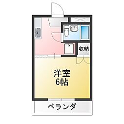 シャトレベール青山 1Kの間取図画像