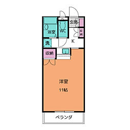 ソフィアライト ワンルームの間取図画像