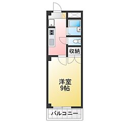 杉浦マンション 1Kの間取図画像