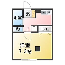 ワンルームピコ 1Kの間取図画像