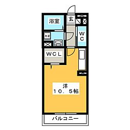 コルディエラ ワンルームの間取図画像