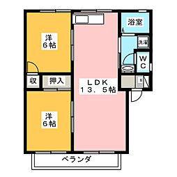 ファミール末広 2LDKの間取図画像