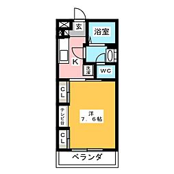 リブリ・東陽 1Kの間取図画像