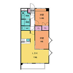maisondeyosamiA 2LDKの間取図画像
