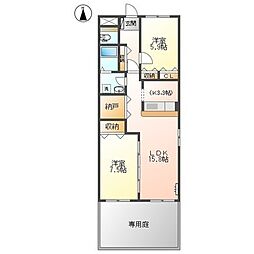ハイムフロイデ3 2LDKの間取図画像