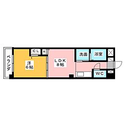 ALIMONTI1 1LDKの間取図画像
