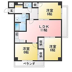 ガウディ知多 3LDKの間取図画像