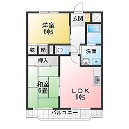ウェル・ドミール味美 2LDKの間取図画像
