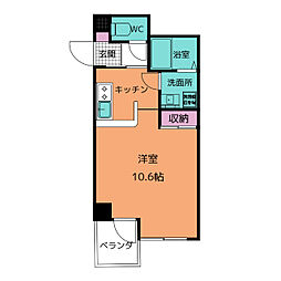 サン・フォレスト.Bild. ワンルームの間取図画像
