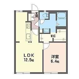 ライラックハイツB 1LDKの間取図画像