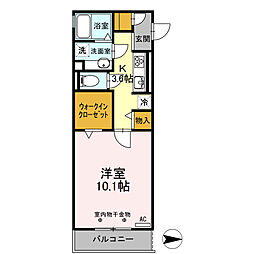ノア 1Kの間取図画像