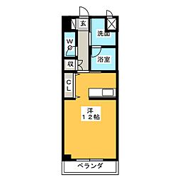 ARMONIA ワンルームの間取図画像