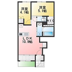キナリエ 2LDKの間取図画像