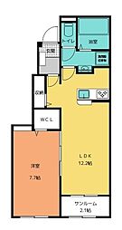 マジャリス 1LDKの間取図画像