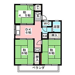 ハイツ伊藤 2階3DKの間取り