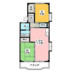 メゾン59 2階2LDKの間取り