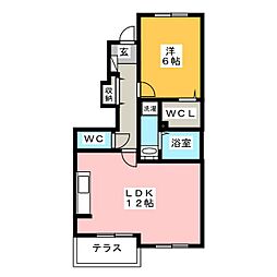 ライグッド　I 1階1LDKの間取り