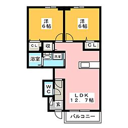 スーオプレッソ 2LDKの間取図画像