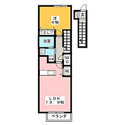 レスト・BM-5 1LDKの間取図画像