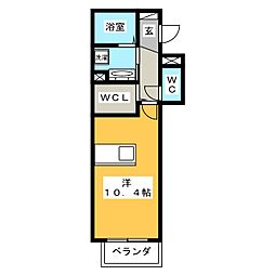 ミュール鴻 ワンルームの間取図画像