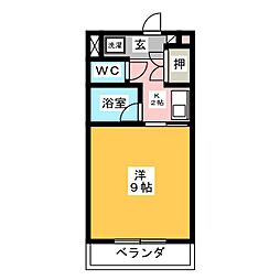 フィオーレ小坂本町 6階1Kの間取り