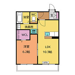 仮称　浄水MIIマンション 4階1LDKの間取り